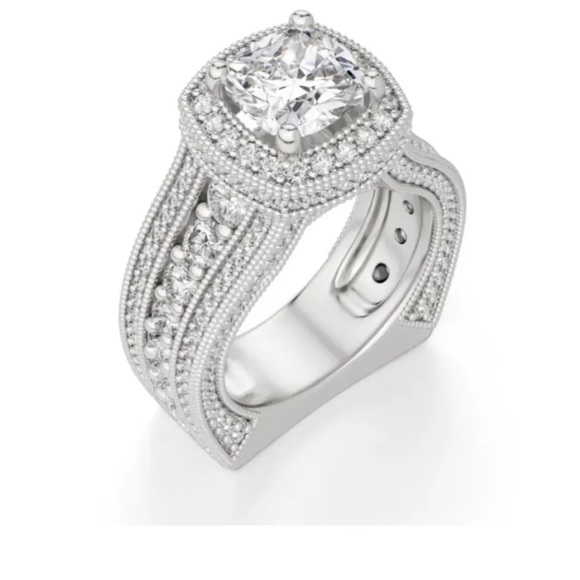 Diamond nexus Chelsea ring 7.5 ring size. This is a simulated Diamond. - Picture 2 of 8